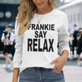 Frankie Say Relax Retro Vintage Style Blue Langarmshirts Geschenke für Sie