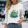 Frog Earth Day Frog Earth Day Green Themed Long Sleeve T-Shirt Gifts for Her