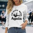 Gravity Wins Again Random Gravity Checks Don't Fall Long Sleeve T-Shirt Gifts for Her