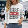 Haitian Af Patriotic Red Blue Haiti Zoe Pride For Flag Day Long Sleeve T-Shirt Gifts for Her