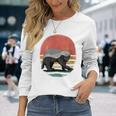 Honey Badger Retro Style Wild Animal Lover Zookeeper Long Sleeve T-Shirt Gifts for Her