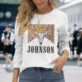 Howdy Cojo Johnson Western Style Team Johnson Family Reunion Long Sleeve T-Shirt Gifts for Her