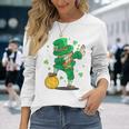 Irish St Patrick Day Dabbing Leprechaun Kid Toddler Boy Long Sleeve T-Shirt Gifts for Her