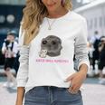 Katzi Will Kuschli Sad Hamster Meme Langarmshirts Geschenke für Sie
