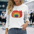 Lindo Gato Arco Iris Adorable Camiseta de manga larga Regalos para ella