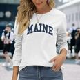 Maine Throwback Classic Long Sleeve T-Shirt Gifts for Her