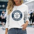 Muskegon Michigan Mi Vintage Boat Anchor & Oars Long Sleeve T-Shirt Gifts for Her
