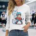Niños Cumpleaños De Hockey Sobre Hielo Niño De 3 Años Tercer Cumpleaños Camiseta de manga larga Regalos para ella