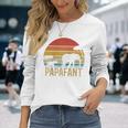 Papafant Papa Elefant Retrointage Sunsetatertag Savanne Raglan Langarmshirts Geschenke für Sie