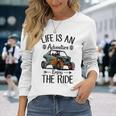 Retro Enjoy The Ride Atv Rider Utv Mud Riding Sxs Offroad Long Sleeve T-Shirt Gifts for Her
