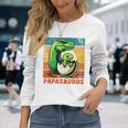 Retro Papasaurusatertag Bester Papa T-Rex Papa Dinosaur Kapuzenjacke Langarmshirts Geschenke für Sie