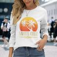 Santa Cruz California Retro Vintage Sunset Beach 70S 80S Sin Mangas Camiseta de manga larga Regalos para ella