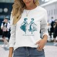 Vintage Lesbian Pride And They Were Roommates Sapphic Pride Long Sleeve T-Shirt Gifts for Her