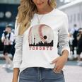 Vintage Toronto Cityscape Travel Theme With Baseball Graphic Long Sleeve T-Shirt Gifts for Her