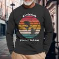 1 Fishing Father In Law Graphic Fisherman Fathers Day Long Sleeve T-Shirt Gifts for Old Men