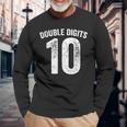 10 Double Digits 10 Year Old 10Th Birthday Ten Bday Long Sleeve T-Shirt Gifts for Old Men