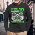 10 Year Old Birthday 10Th Birthday 10 Yr Old Boy Birthday Long Sleeve T-Shirt Gifts for Old Men