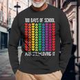 100 Days Of School And Still Loving It Hearts Cute 100Th Day Long Sleeve T-Shirt Gifts for Old Men