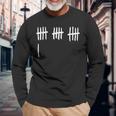 16Th Birthday Outfit 16 Years Old Tally Marks Anniversary Long Sleeve T-Shirt Gifts for Old Men