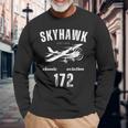 172 Skyhawk Airplane Classic Vintage Aviation Private Pilot Long Sleeve T-Shirt Gifts for Old Men