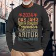 2024 Das Jahr In Dem Legenden Das Abitur Machen Abi 2024 Langarmshirts Geschenke für alte Männer