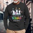 2024 Easter Squad Family Matching Bunny Egg Hunt Group Long Sleeve T-Shirt Gifts for Old Men