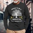 2024 Middleton Family Reunion Party Matching Family Tree Long Sleeve T-Shirt Gifts for Old Men
