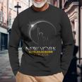 2024 Solar Eclipse Ny New York Usa Totality Long Sleeve T-Shirt Gifts for Old Men