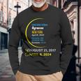 2024 Total Solar Eclipse April 8 New York Syracuse Long Sleeve T-Shirt Gifts for Old Men
