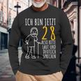 28Th Birthday Ich Bin Jetzt 28 Ich Bin Jetzt 28 Birthday Langarmshirts Geschenke für alte Männer