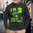 Im 3 Years Old This Is How I Roll Birthday Party Long Sleeve T-Shirt Gifts for Old Men