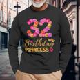 32 Jahre Alter Geburtstag Prinzessin Blume Ist Mein 32 Geburtstag Langarmshirts Geschenke für alte Männer