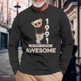 33 Geburtstag Herren Damen 1991 Original Awesome Teddybär Langarmshirts Geschenke für alte Männer