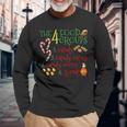 The 4 Elf Food Groups Christmas Candy Cane Long Sleeve T-Shirt Gifts for Old Men
