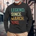 41 Years Old Legend Since March 1983 41Th Birthday Long Sleeve T-Shirt Gifts for Old Men