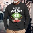 45Th Wedding Anniversary Baseball Couple Long Sleeve T-Shirt Gifts for Old Men