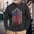 4Th Of July Air Force Veteran Patriotic Fighter Jets Long Sleeve T-Shirt Gifts for Old Men