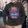 50 Years Old Synthwave Aesthetic Vintage 1974 50Th Birthday Long Sleeve T-Shirt Gifts for Old Men