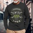 60 Geburtstag Mann Biker Geschenk Motorrad Legendär 1964 Langarmshirts Geschenke für alte Männer