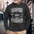 60Th Birthday Vintage Born In 1963 60 Years Old B-Day Long Sleeve T-Shirt Gifts for Old Men