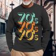 The 70S In Large Letters 70'S Lover Vintage Fashion Long Sleeve T-Shirt Gifts for Old Men