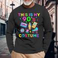 This Is My 90S Costume 90S Theme Nineties Theme Party Long Sleeve T-Shirt Gifts for Old Men