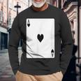 Ace Of Hearts Long Sleeve T-Shirt Gifts for Old Men