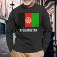 Afghanistan Afghan Flag Langarmshirts Geschenke für alte Männer