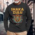 Africa Pride Zulu Warrior Shaka Lion African Tribe King Zulu Long Sleeve T-Shirt Gifts for Old Men