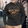 African Black History Month Learning Disabilities Specialist Long Sleeve T-Shirt Gifts for Old Men