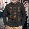 African Kente Pattern Symbols Of Africa Kente Pattern Ghana Long Sleeve T-Shirt Gifts for Old Men