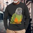 African Senegal Parrot Image & Word Long Sleeve T-Shirt Gifts for Old Men