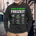 Aktien Börse Trader With Money Things In My Leisure Time Langarmshirts Geschenke für alte Männer