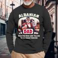 Albanian Father's Day Skenderbeg Albania Proud Albanian Dad Long Sleeve T-Shirt Gifts for Old Men